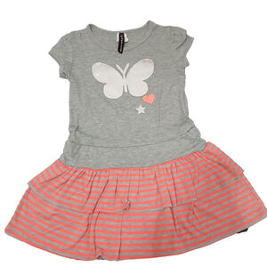 Girls' Lily Bleu Dress, Size 7, Gray & Pink